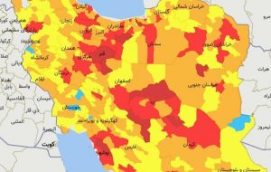 جدیدترین رنگ بندی شیوع کرونا ۱۰ شهرستان خوزستان