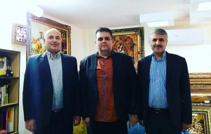 عیادت مهندس علی عسگر ظاهری نماینده سابق حوزه مسجدسلیمان ازدکتر بابک طهماسبی مدیر هلدینگ رسانه ای خبری خلیج فارس