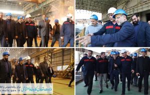 بازدید سرپرست وزارت رفاه از کارخانه فولاد اکسین خوزستان