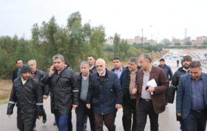 استاندار خوزستان از پروژه های عمرانی و دفع آب های سطحی در مناطق مختلف اهواز بازدید کرد